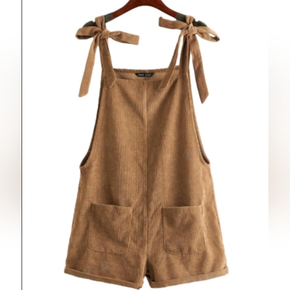 NWOT Corduroy Shorts Jumpsuit SzL